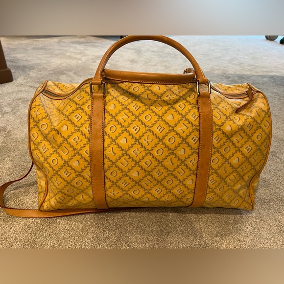 Vintage Y2K Authentic Dooney & Bourke Signature Duffle Bag in yellow color RARE - Picture 6 of 10